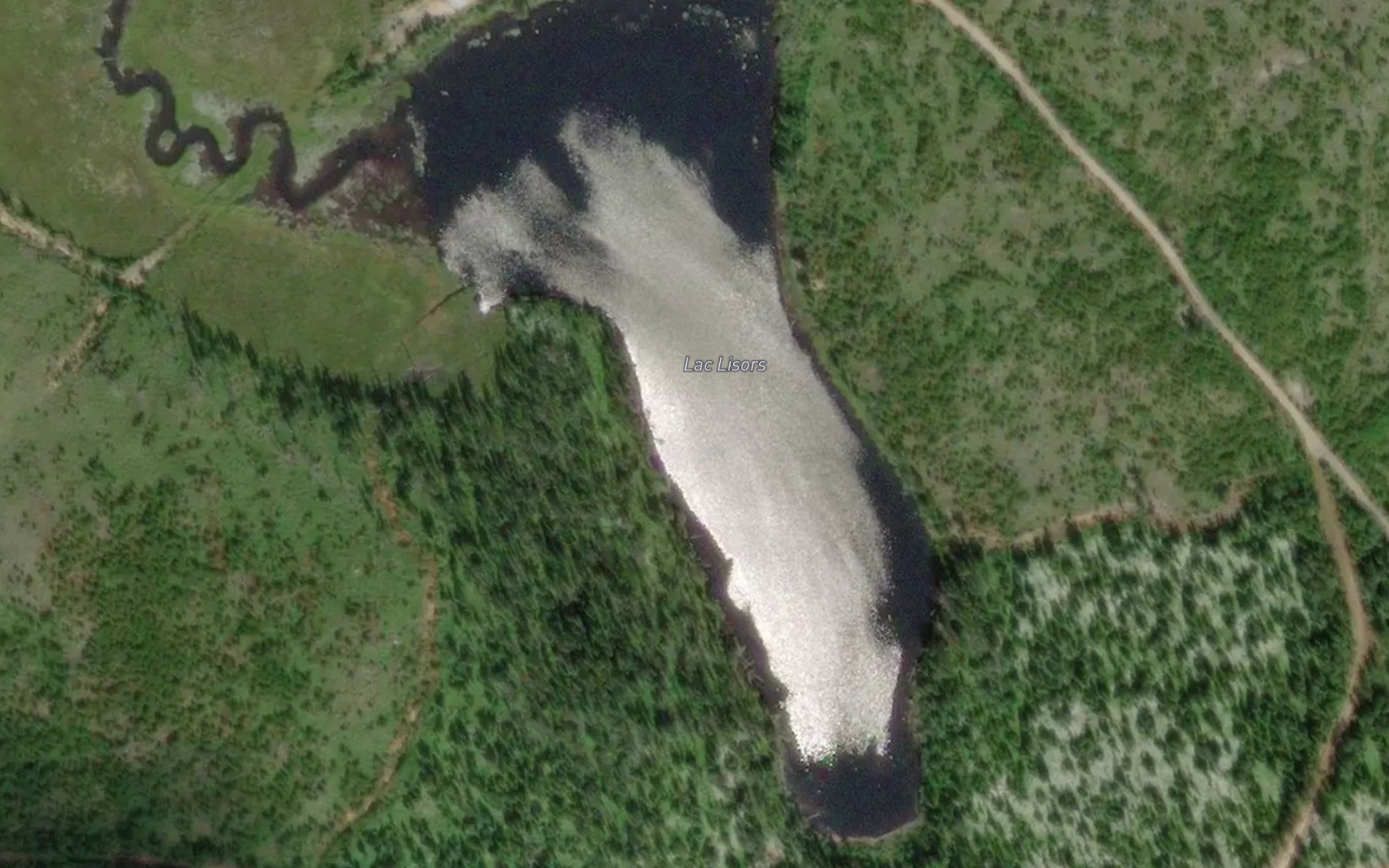 Satellite map of the Lac Lisors