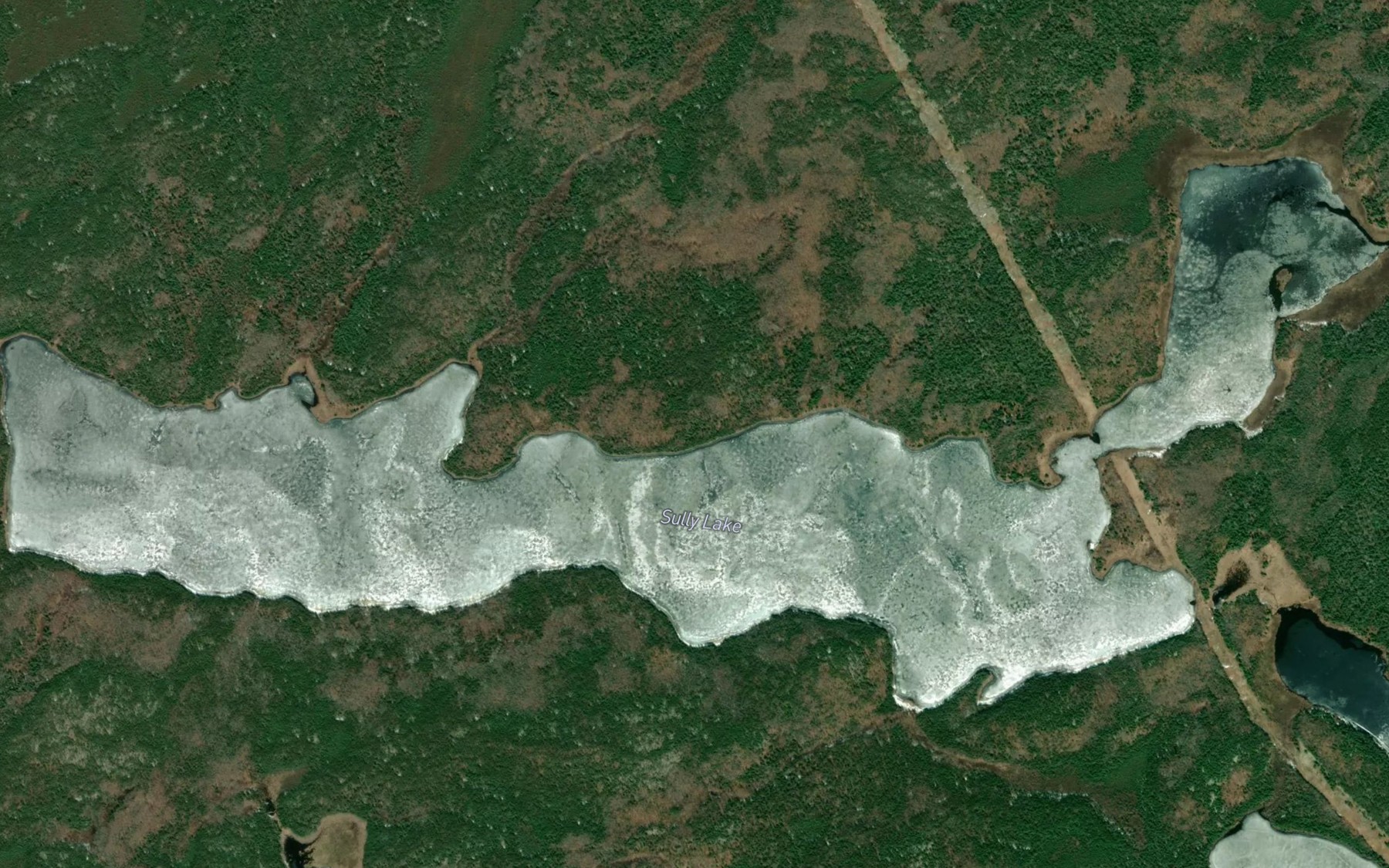 Satellite map of the Sully Lake