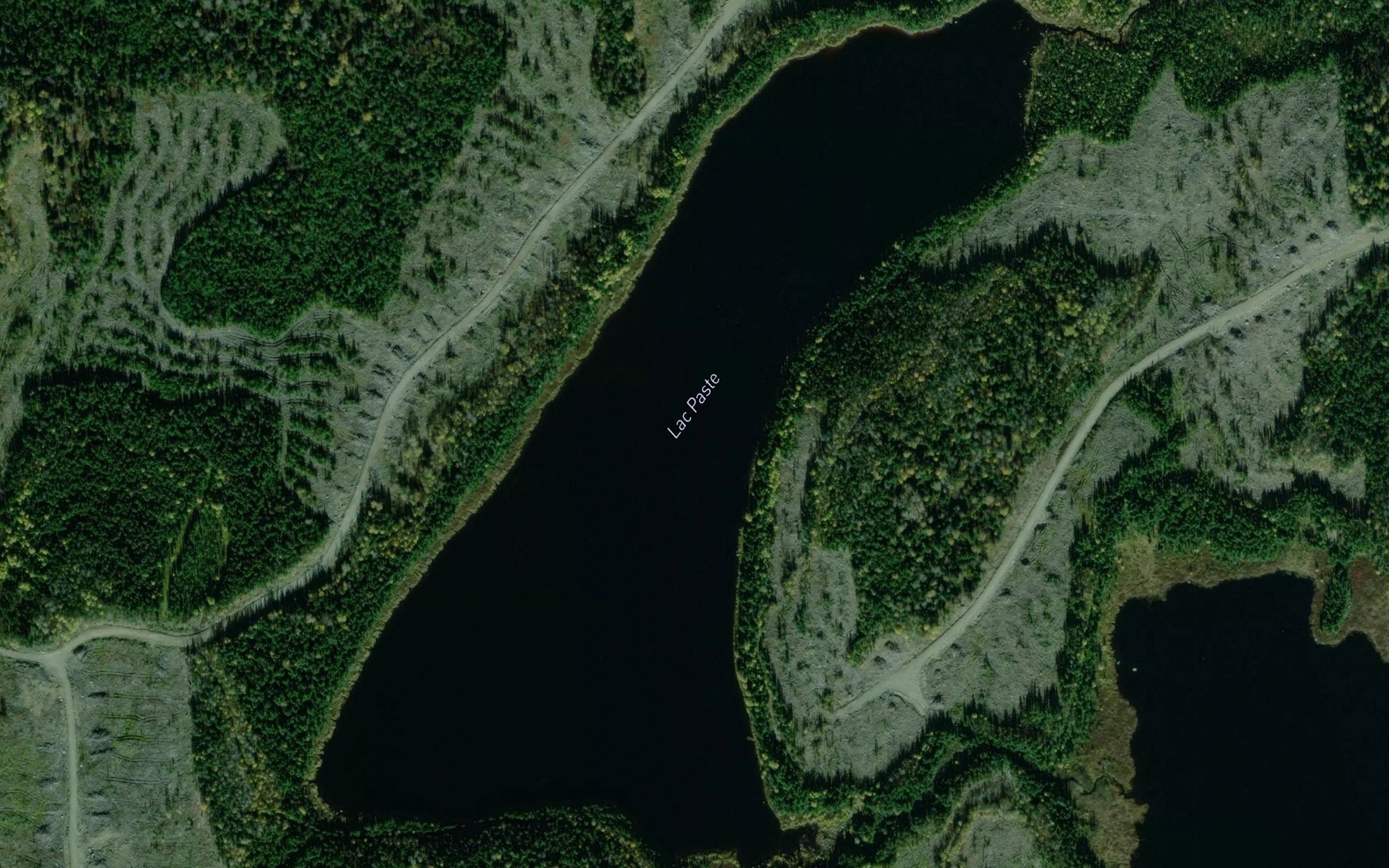 Satellite map of the Lac Paste