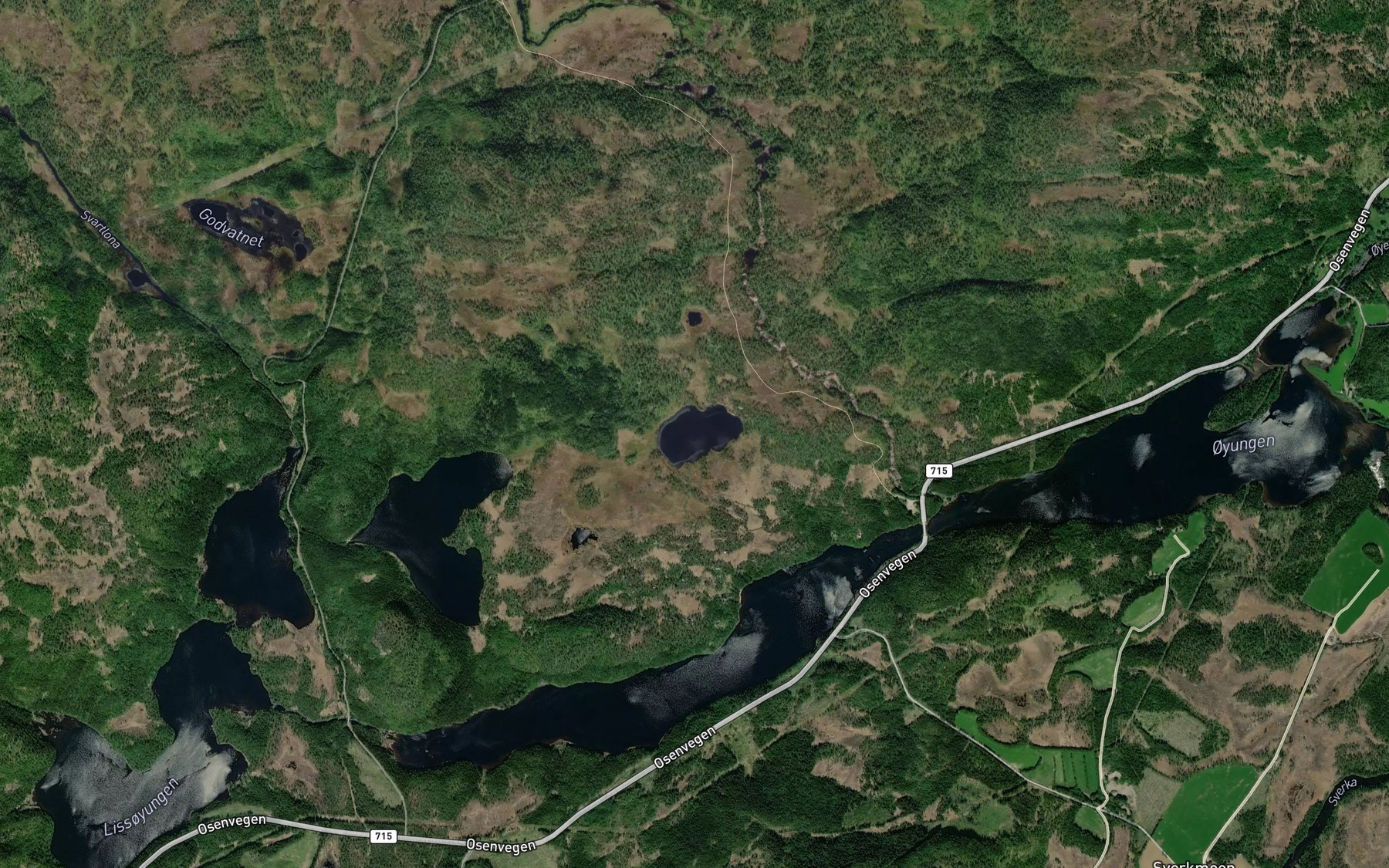 Satellite map of the Litl - Blavatnet