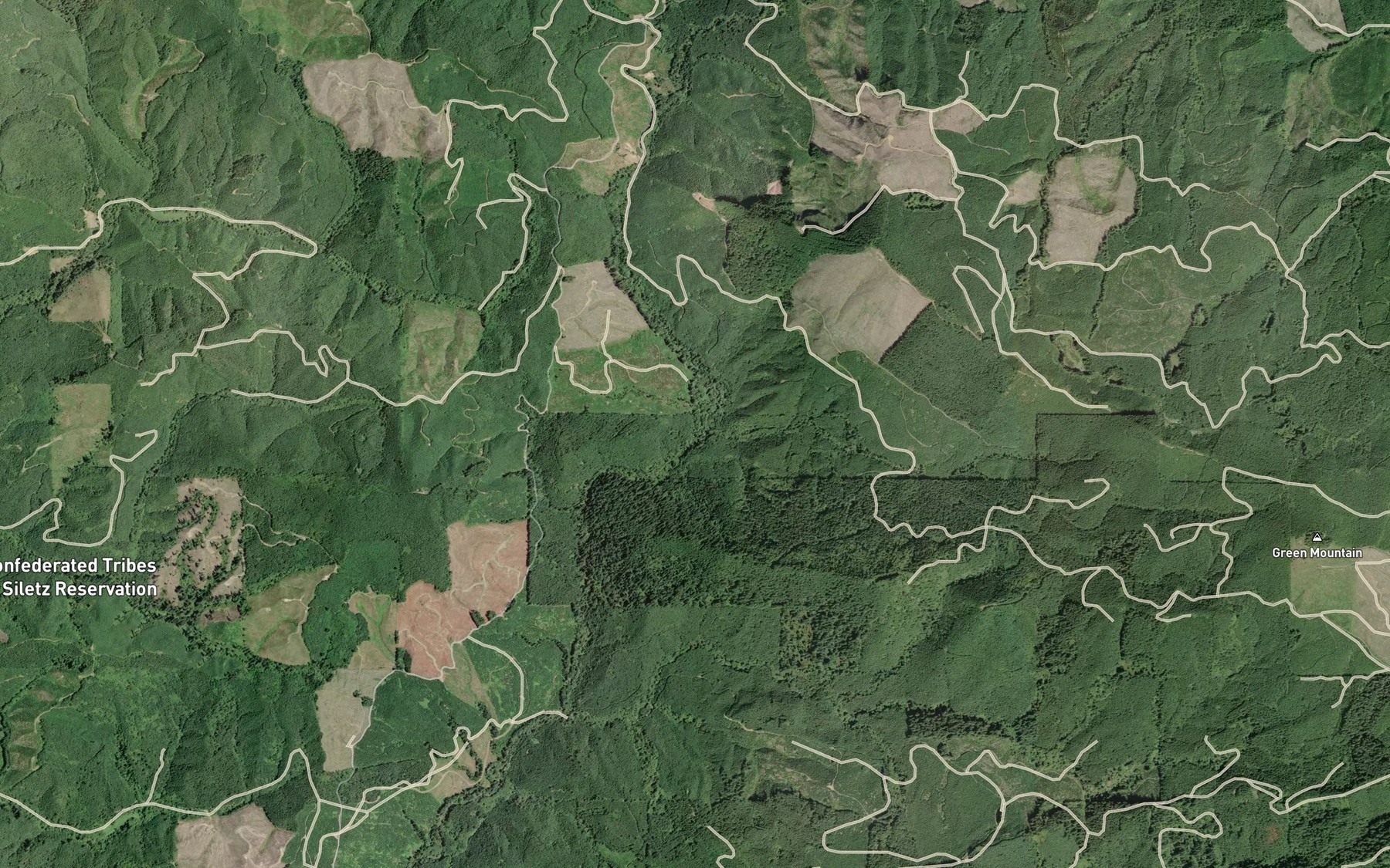 Satellite map of the Lucas Creek