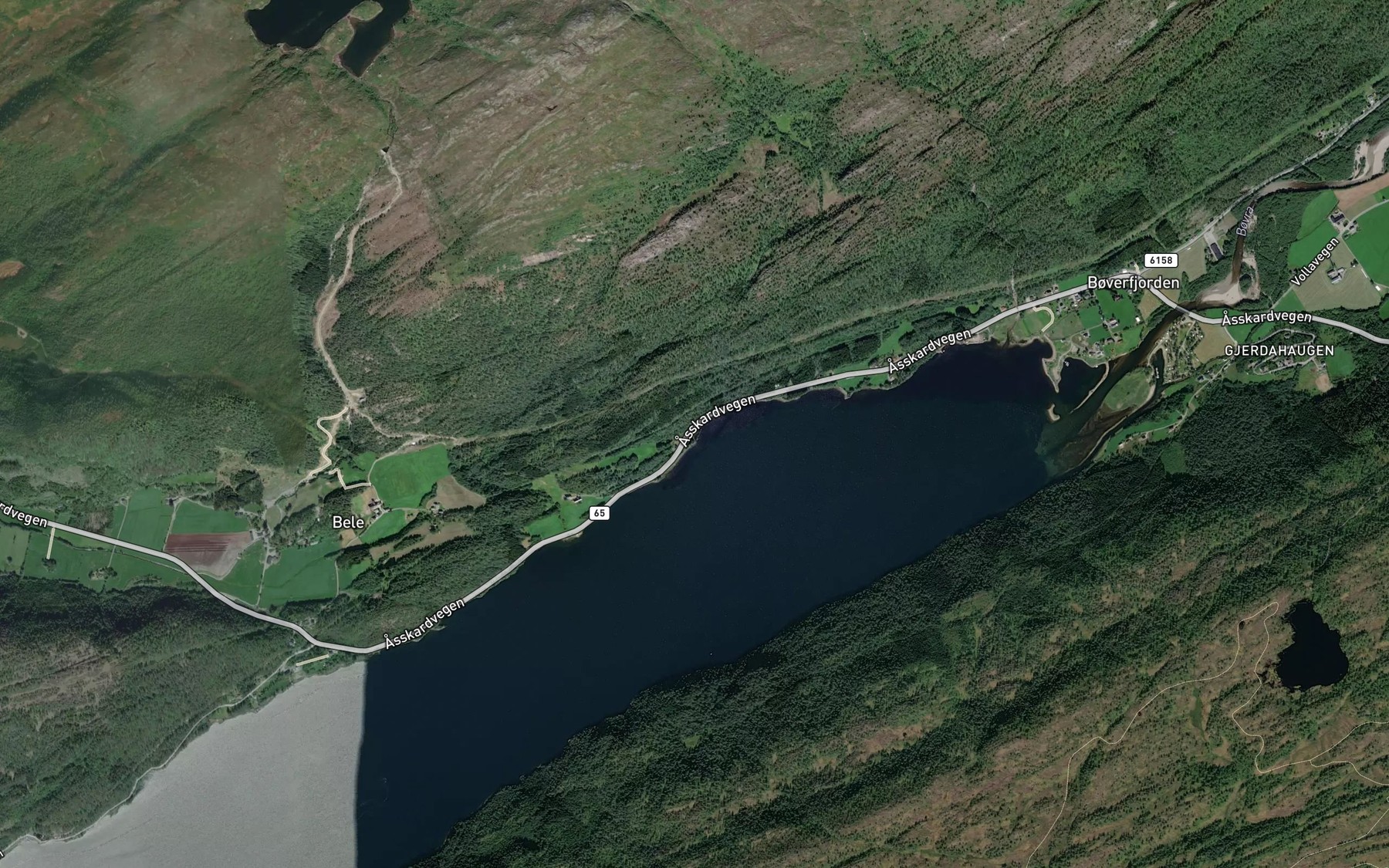Satellite map of the Bukta