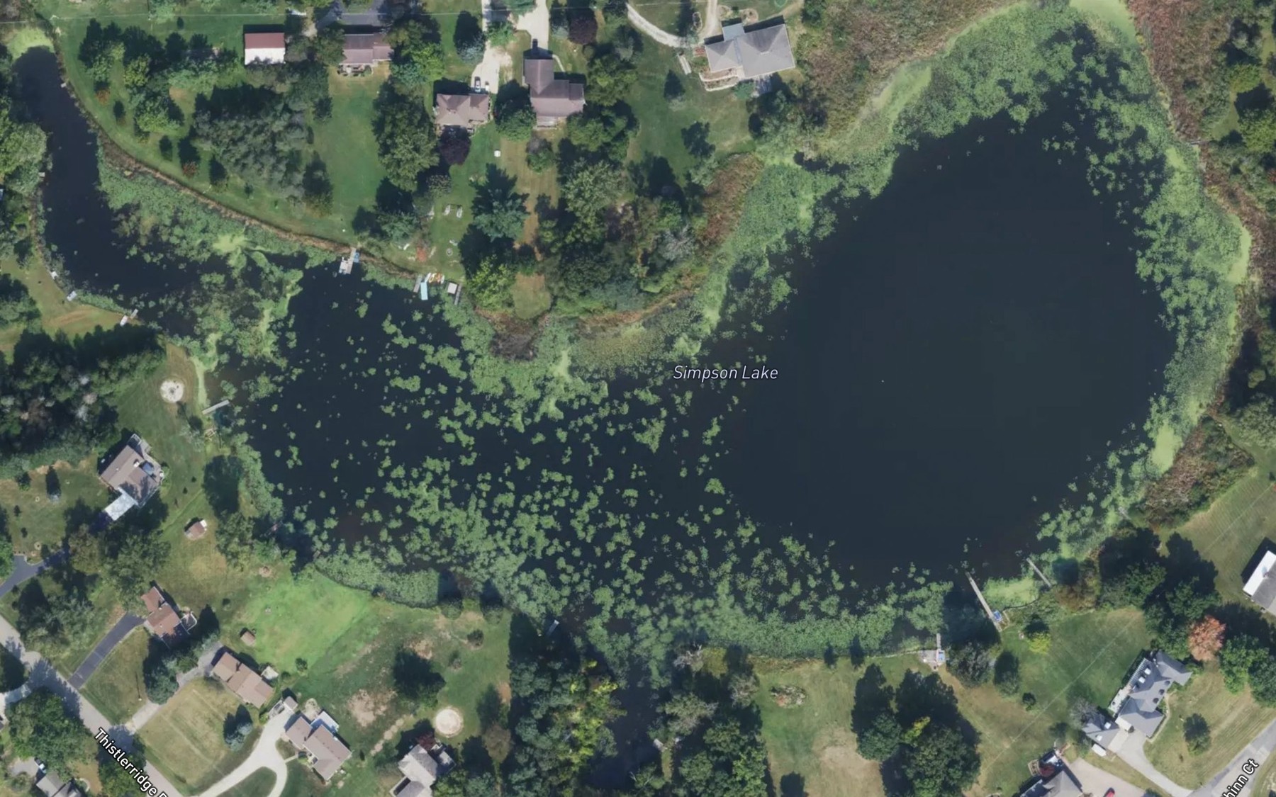 Satellite map of the Simpson Lake