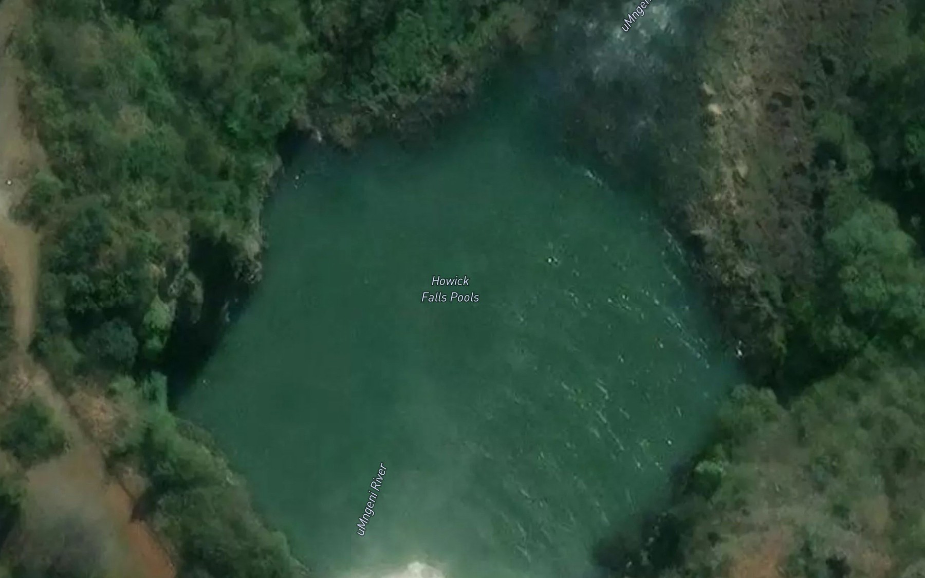 Satellite map of the Howick Falls