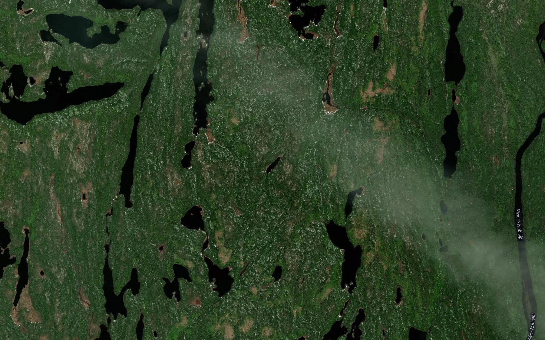 Satellite map of the Lac Cigarette