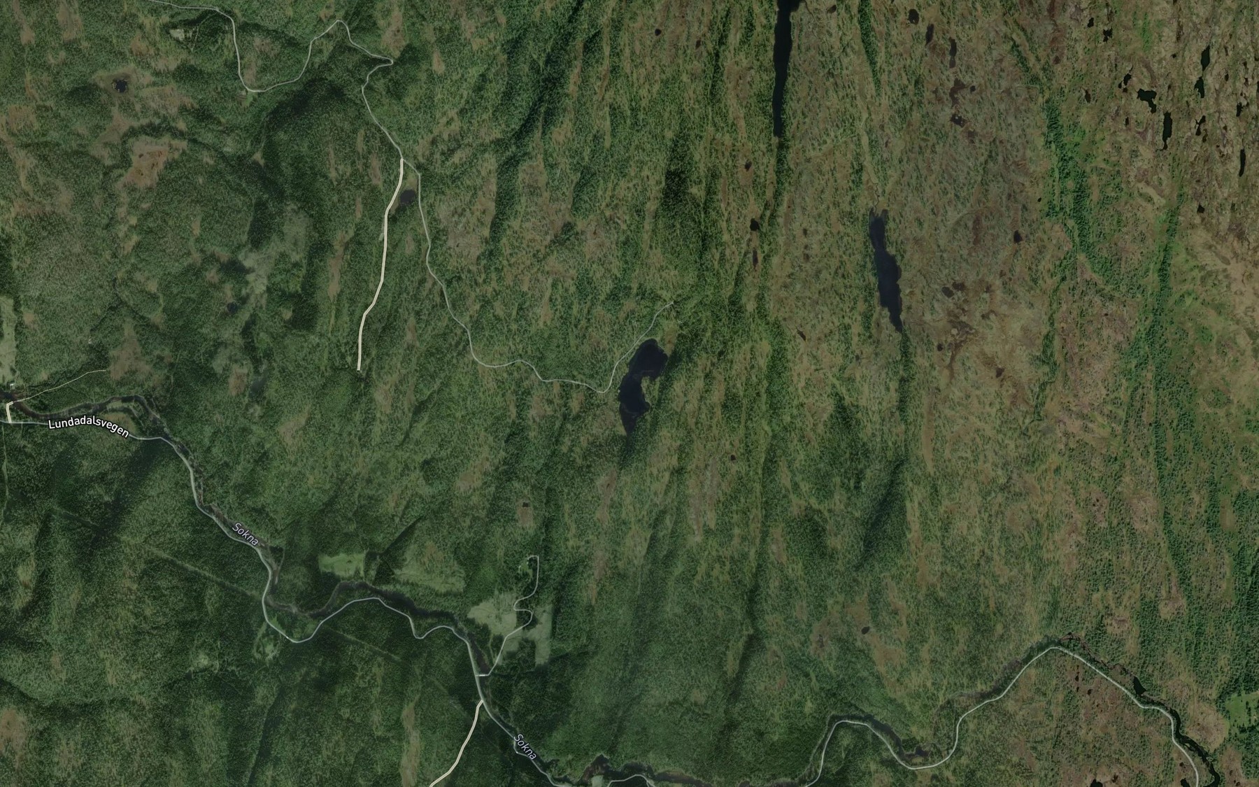 Satellite map of the Sandalsvatnet