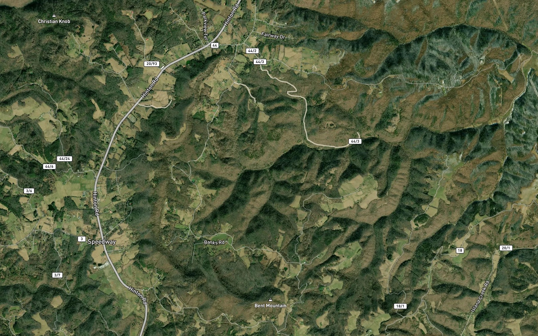 Satellite map of the Wiley Branch