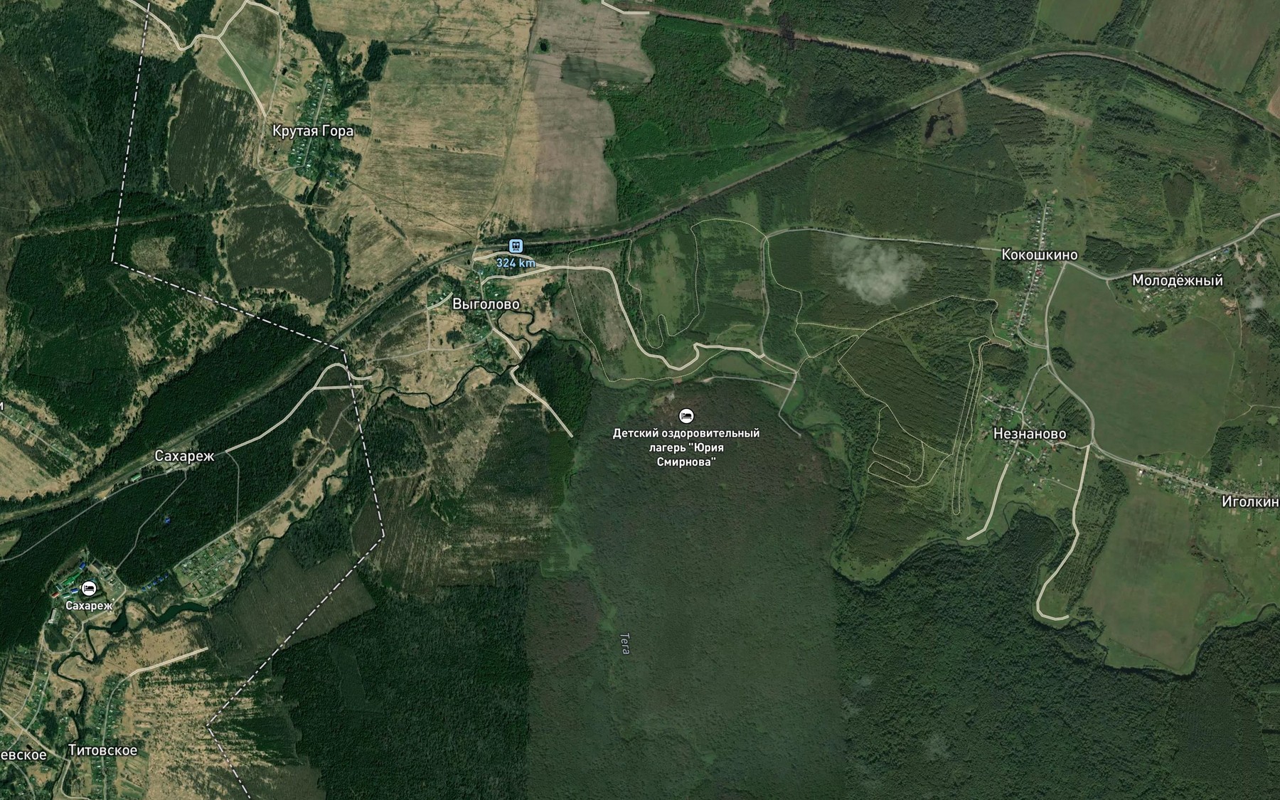 Satellite map of the Tega