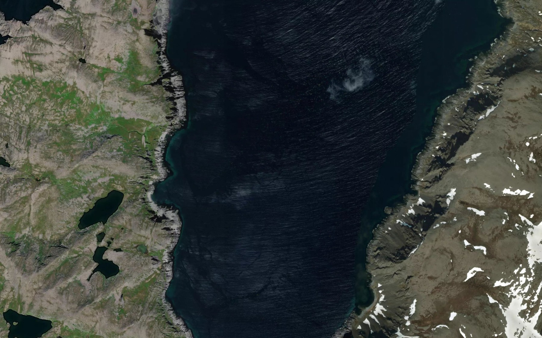 Satellite map of the Sandfjorden