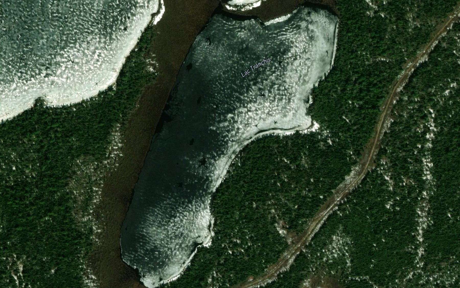 Satellite map of the Lac Tranchis
