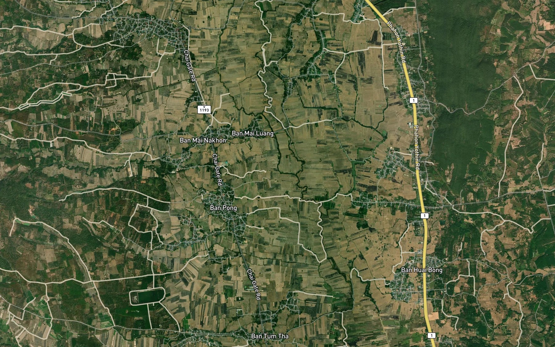 Satellite map of the Huai Mae Yian