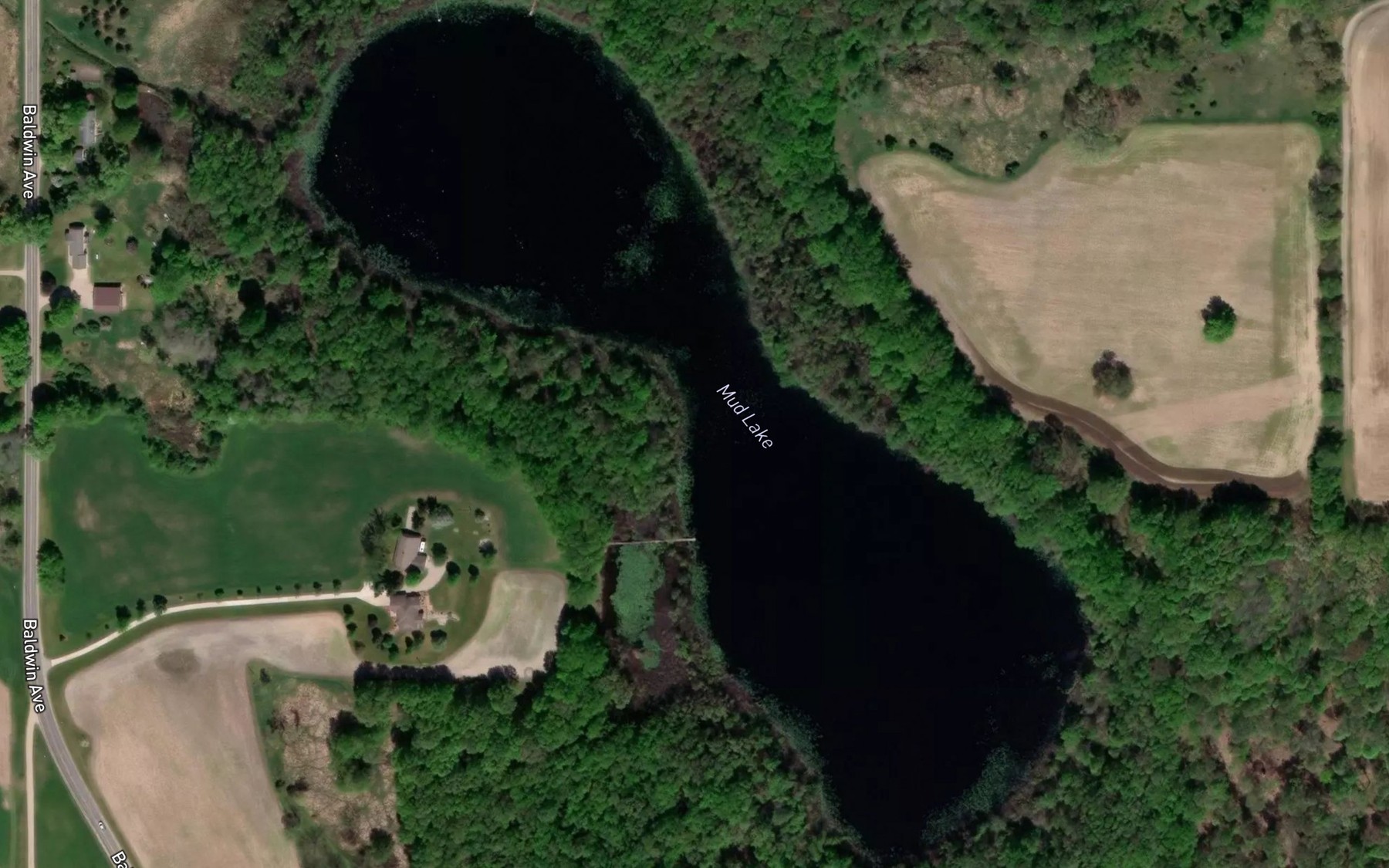 Satellite map of the Mud Lake