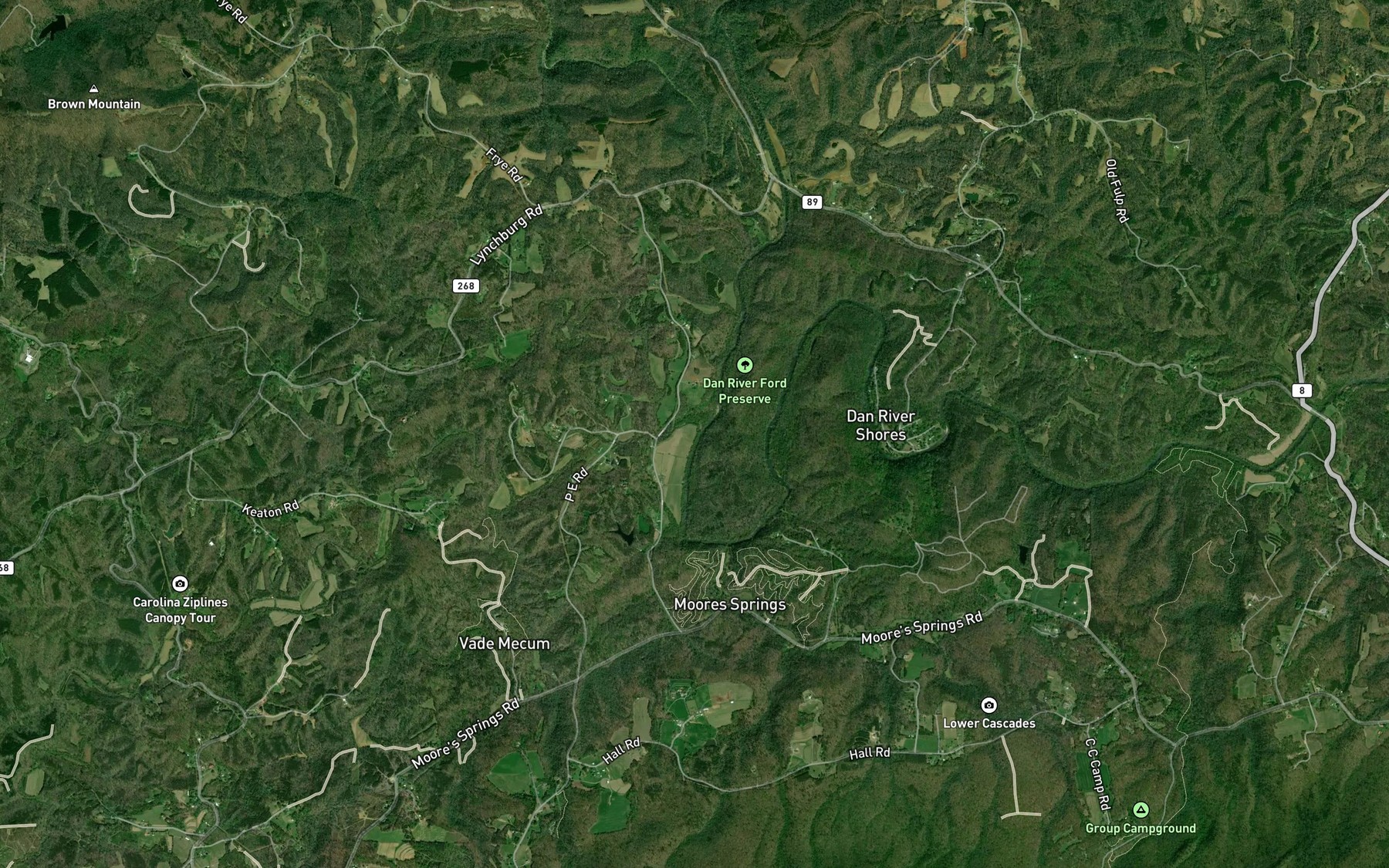 Satellite map of the North Double Creek