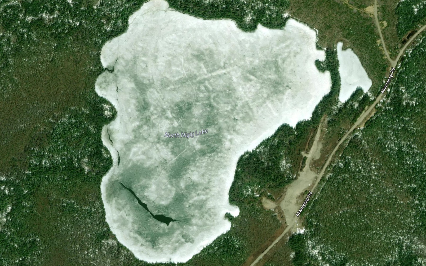 Satellite map of the North Nigig Lake