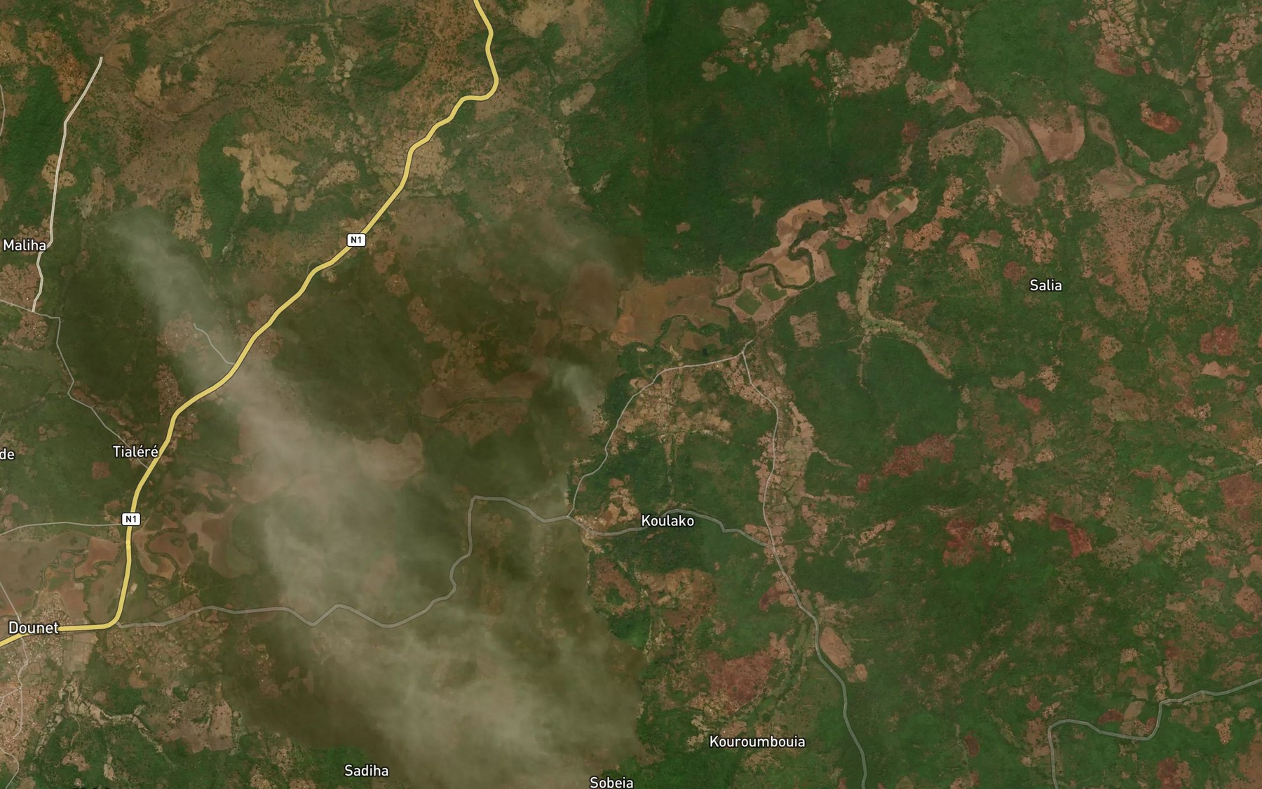 Satellite map of the Bereko