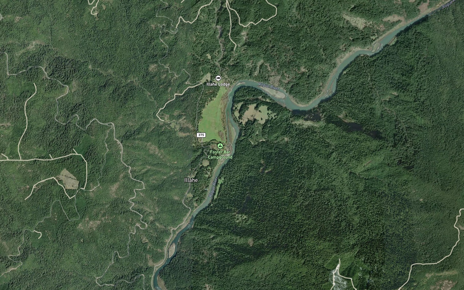 Satellite map of the Foster Creek