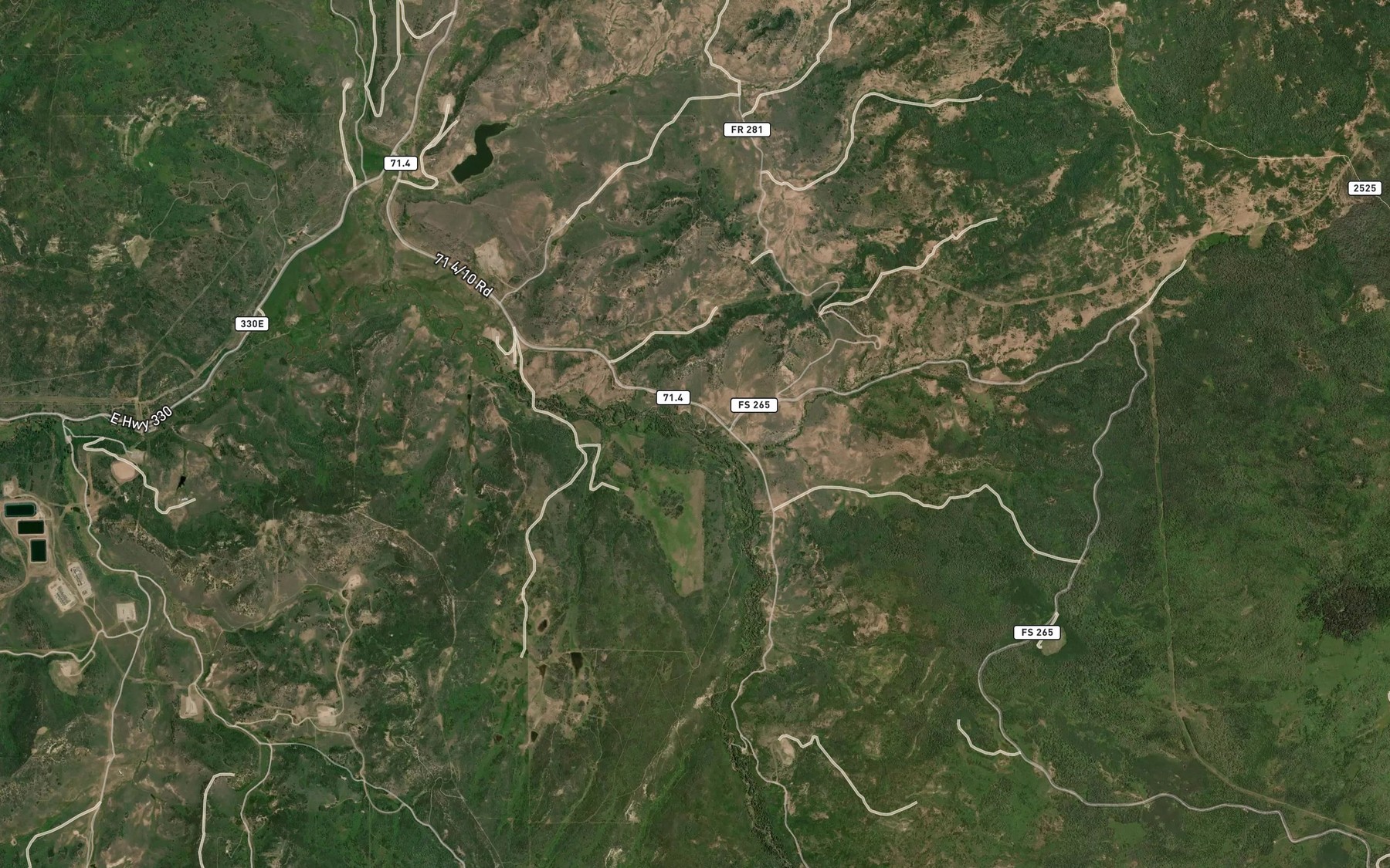 Satellite map of the Hightower Creek