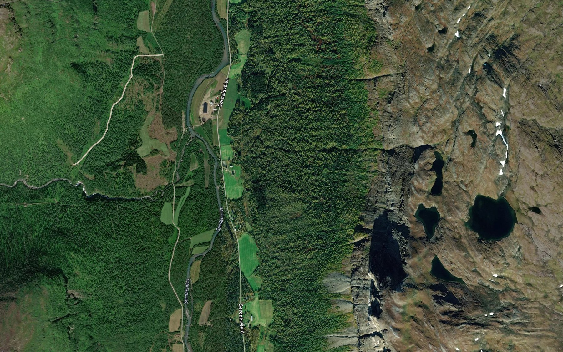 Satellite map of the Springvassbekken