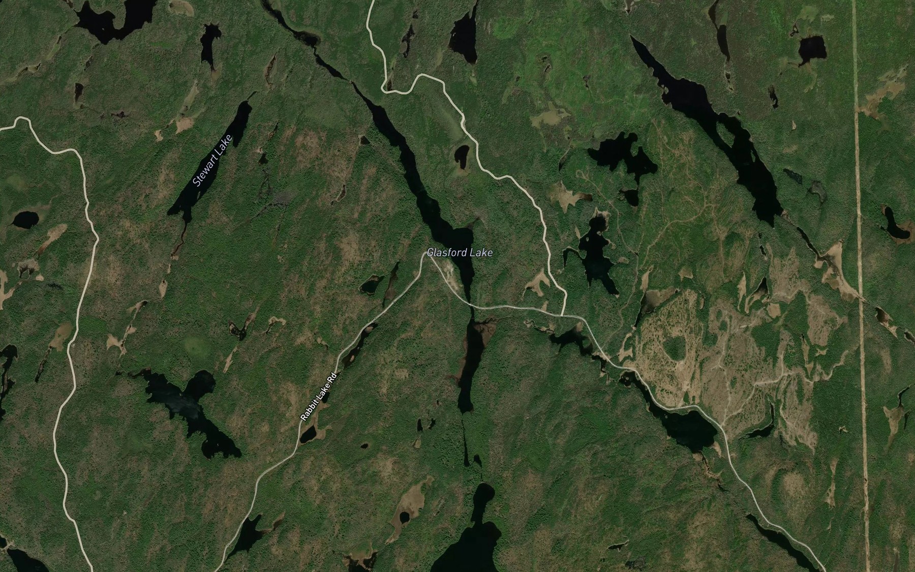 Satellite map of the Glasford Lake