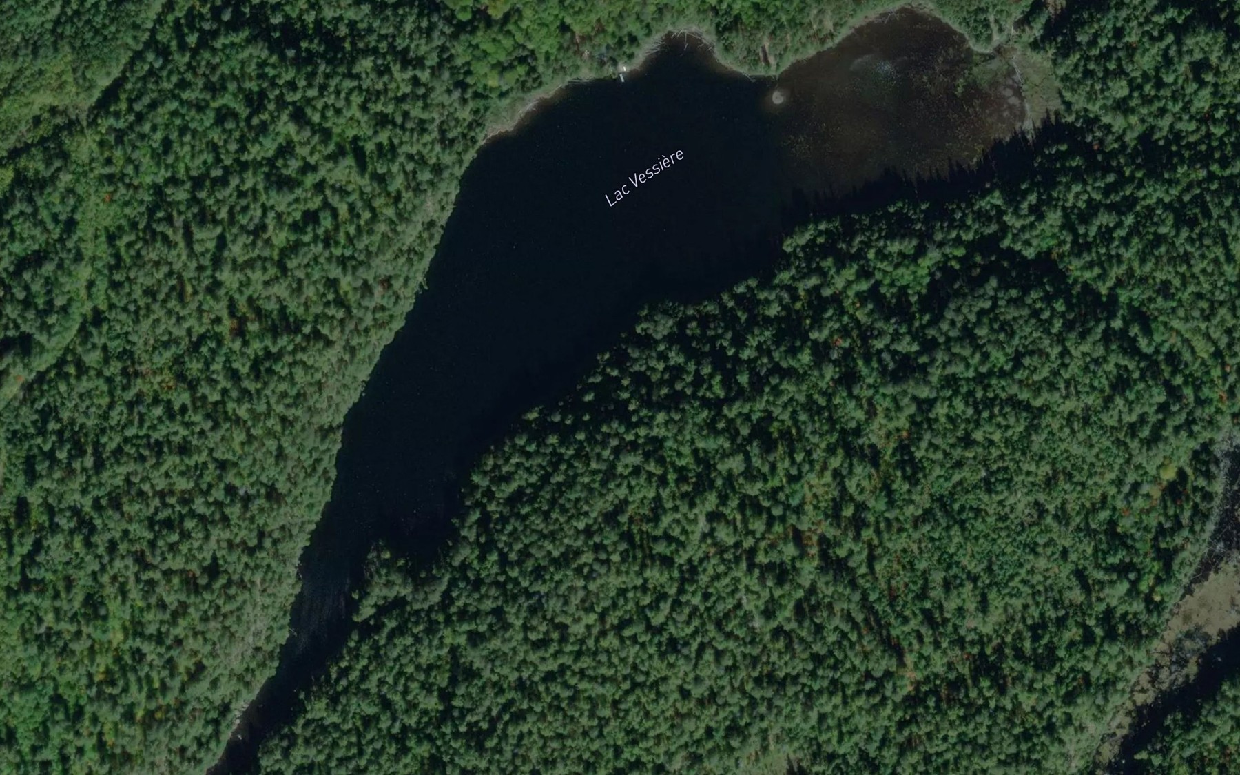 Satellite map of the Lac Vessiere