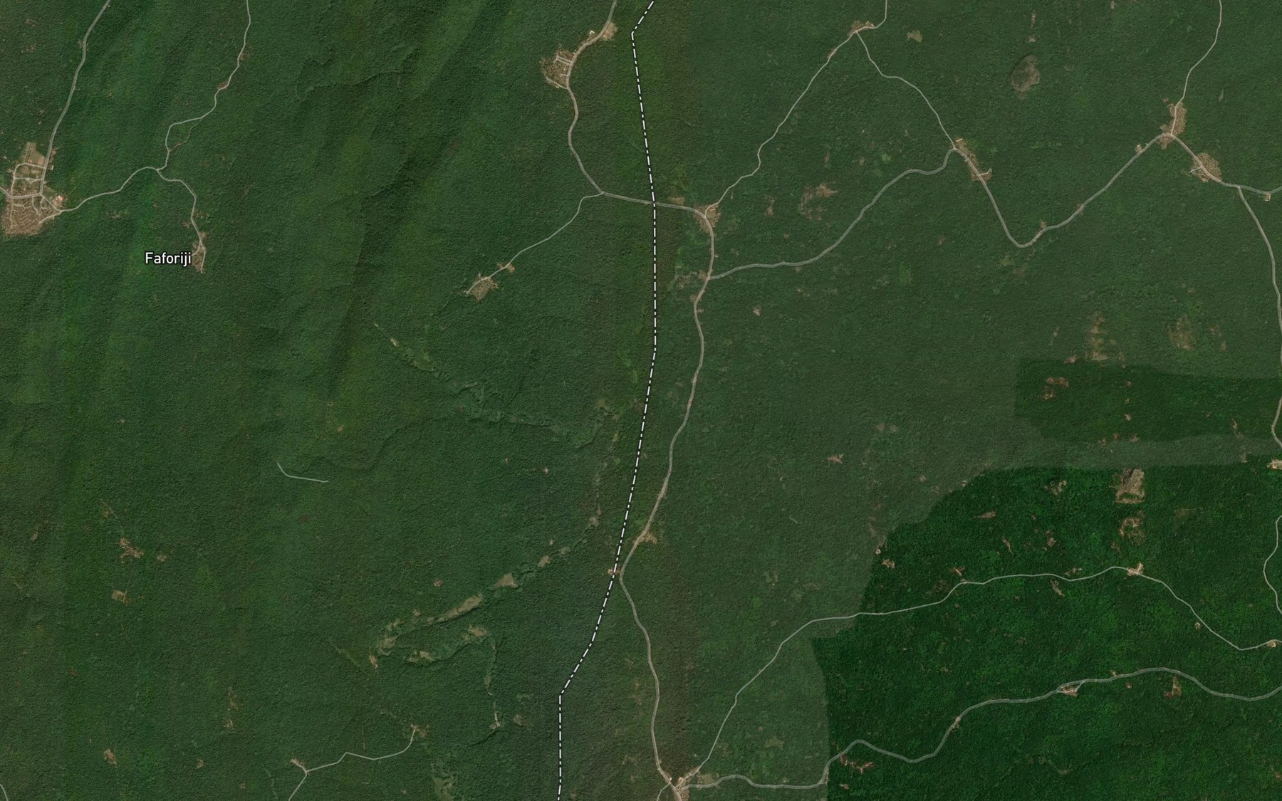 Satellite map of the River Omolope