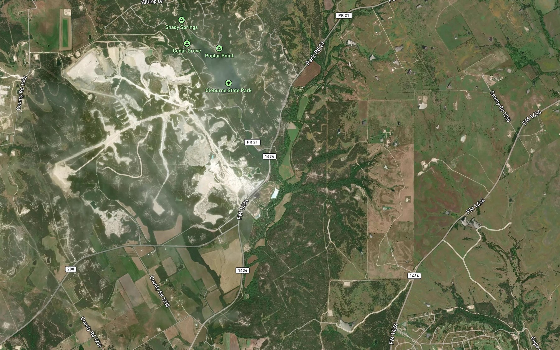Satellite map of the West Fork Camp Creek