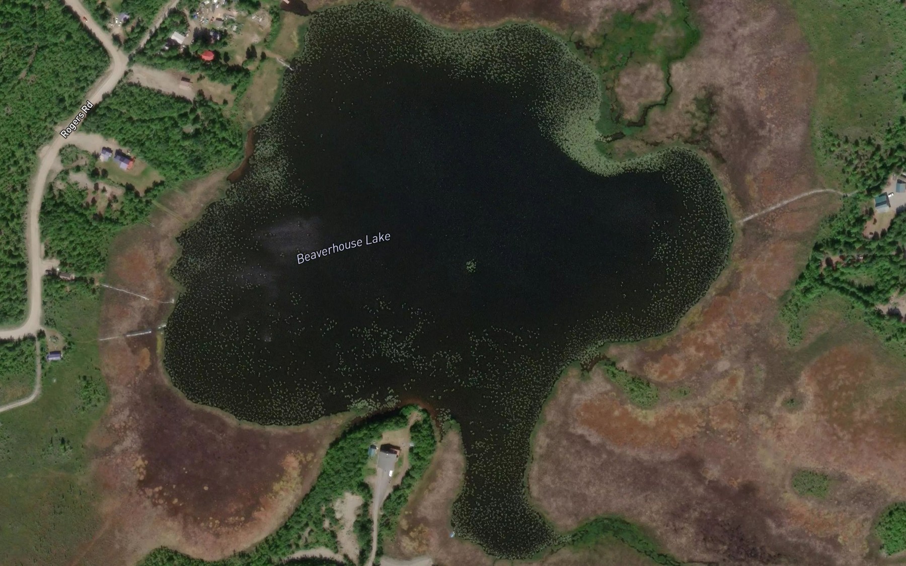 Satellite map of the Beaverhouse Lake