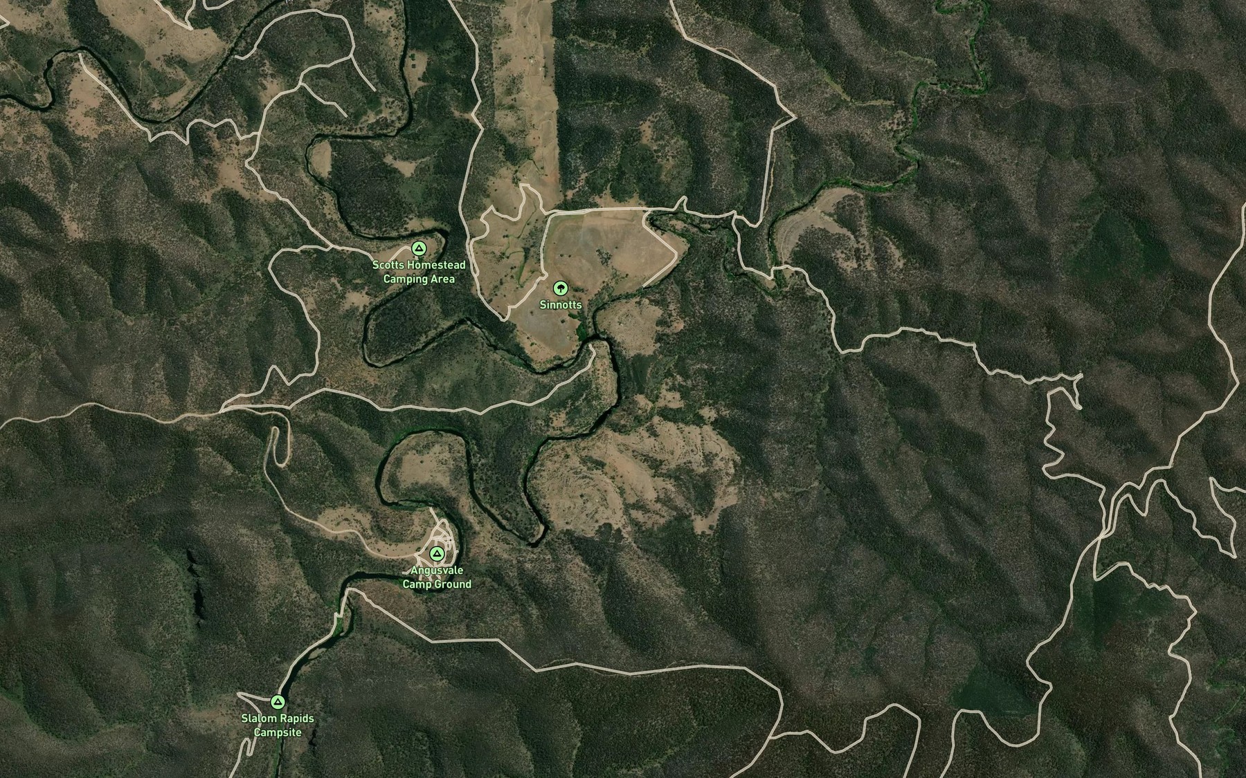 Satellite map of the Lake Tabberabbera