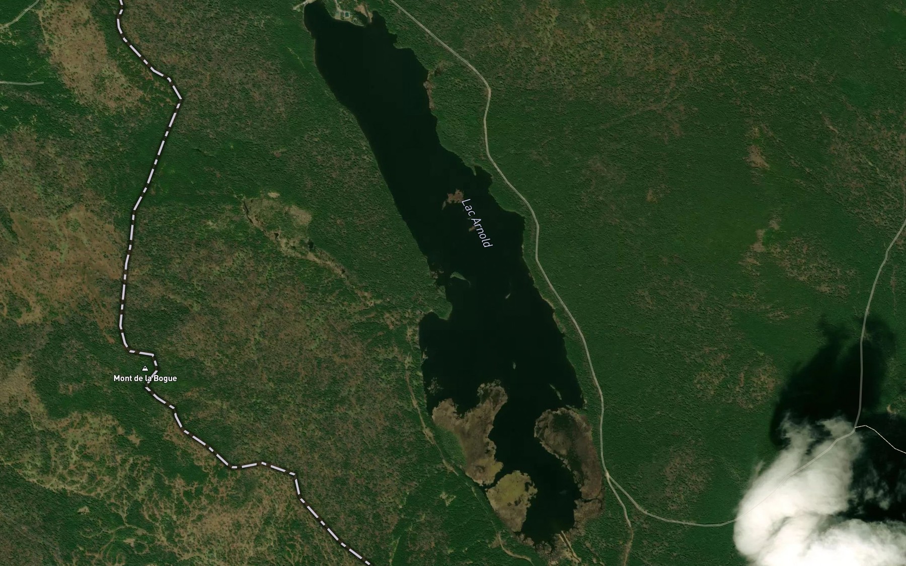 Satellite map of the Lac Arnold