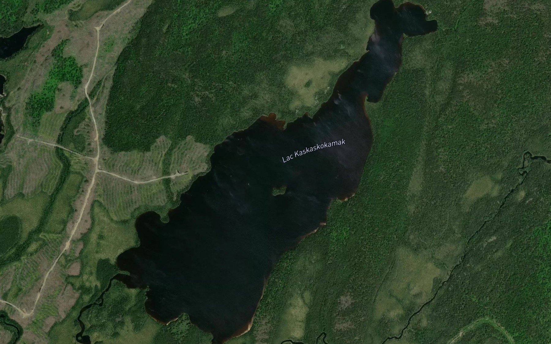 Satellite map of the Lac Kaskaskokamak