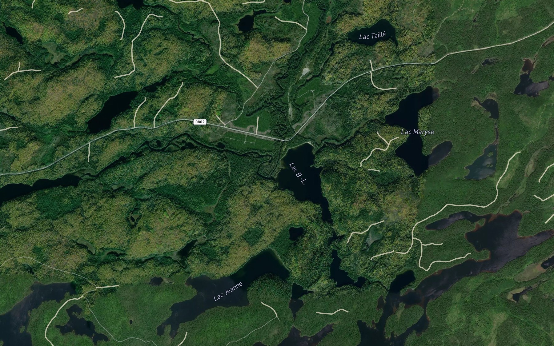 Satellite map of the Ruisseau Albert