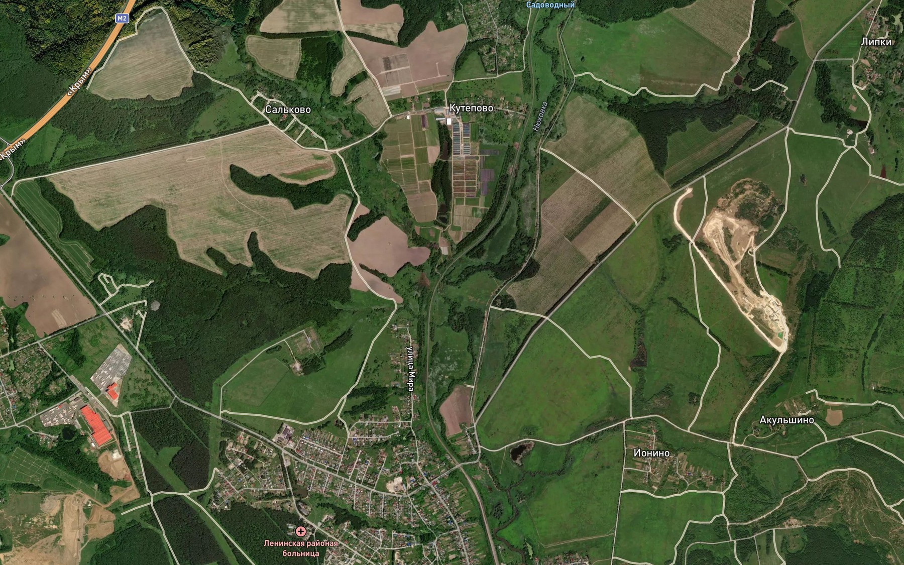 Satellite map of the Nyukhovka