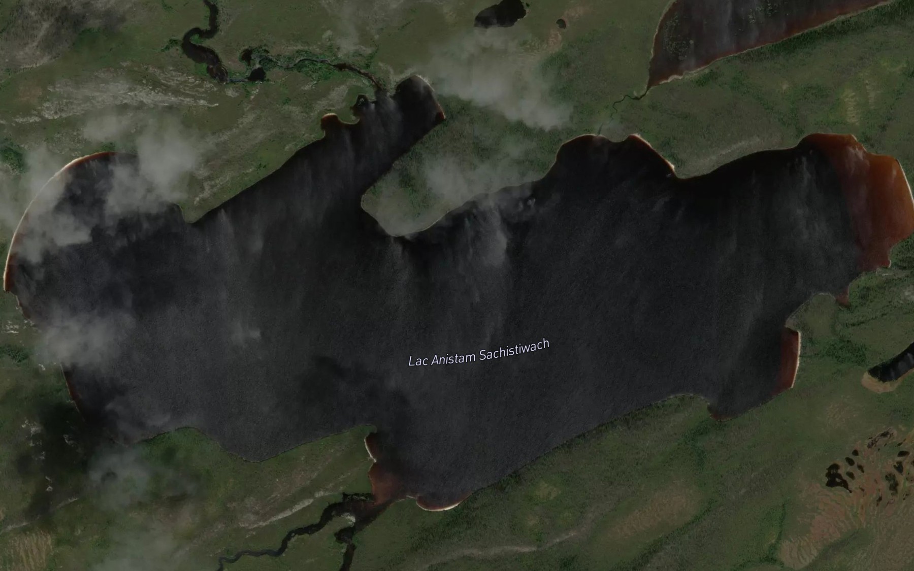 Satellite map of the Lac Anistam Sachistiwach