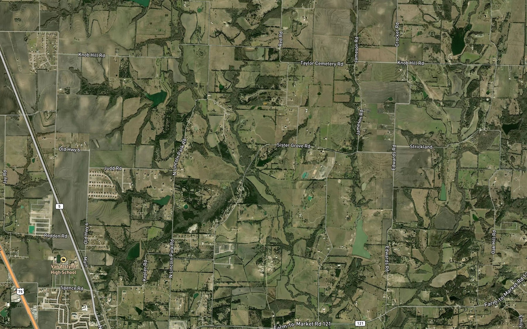 Satellite map of the Soil Conservation Service Site 30 Reservoir