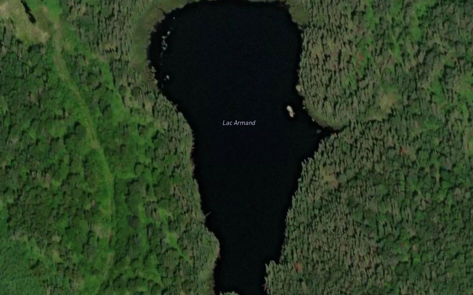 Satellite map of the Lac Armand