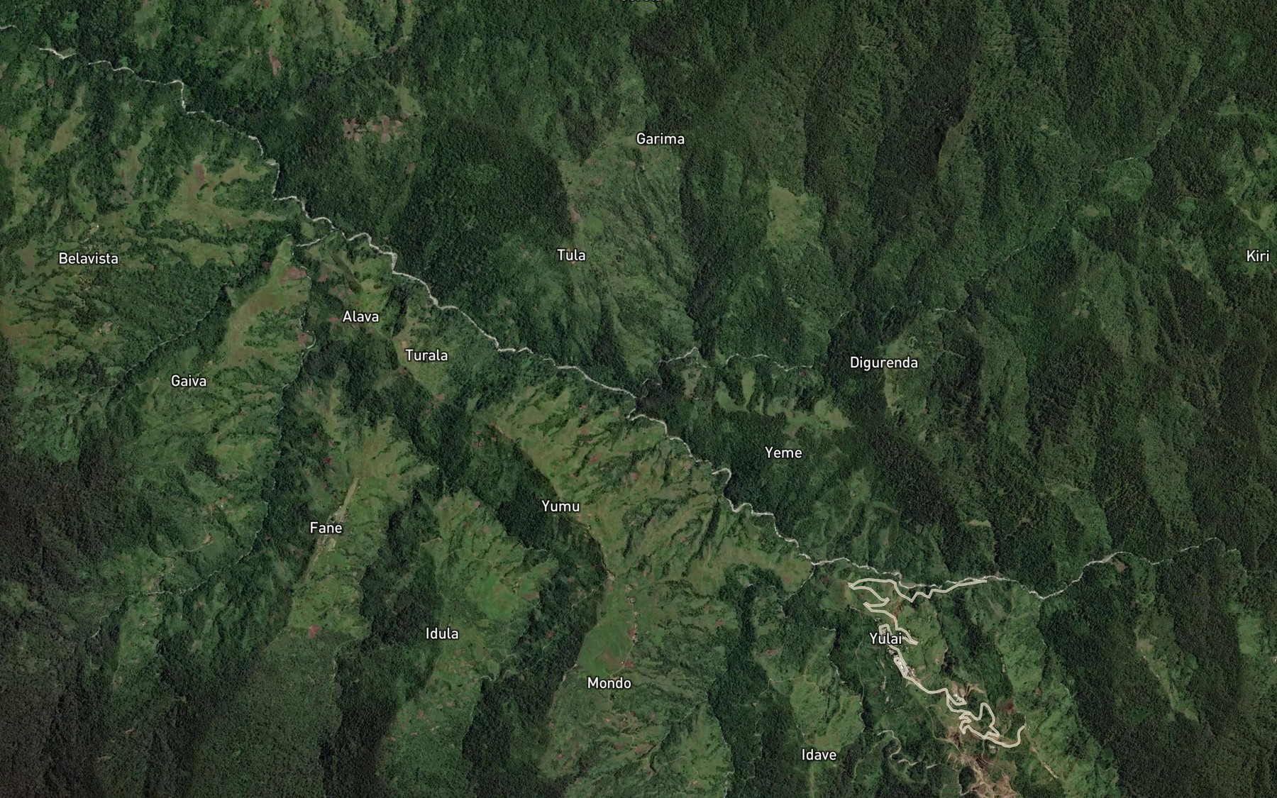 Satellite map of the Ieme River