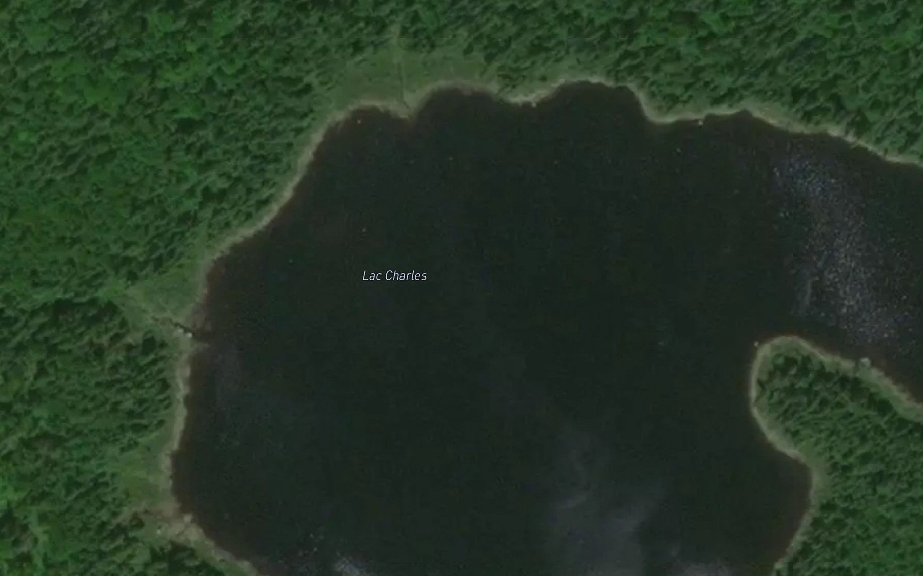 Satellite map of the Lac Charles