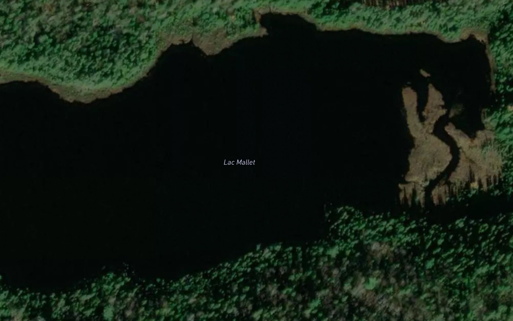 Satellite map of the Lac Mallet