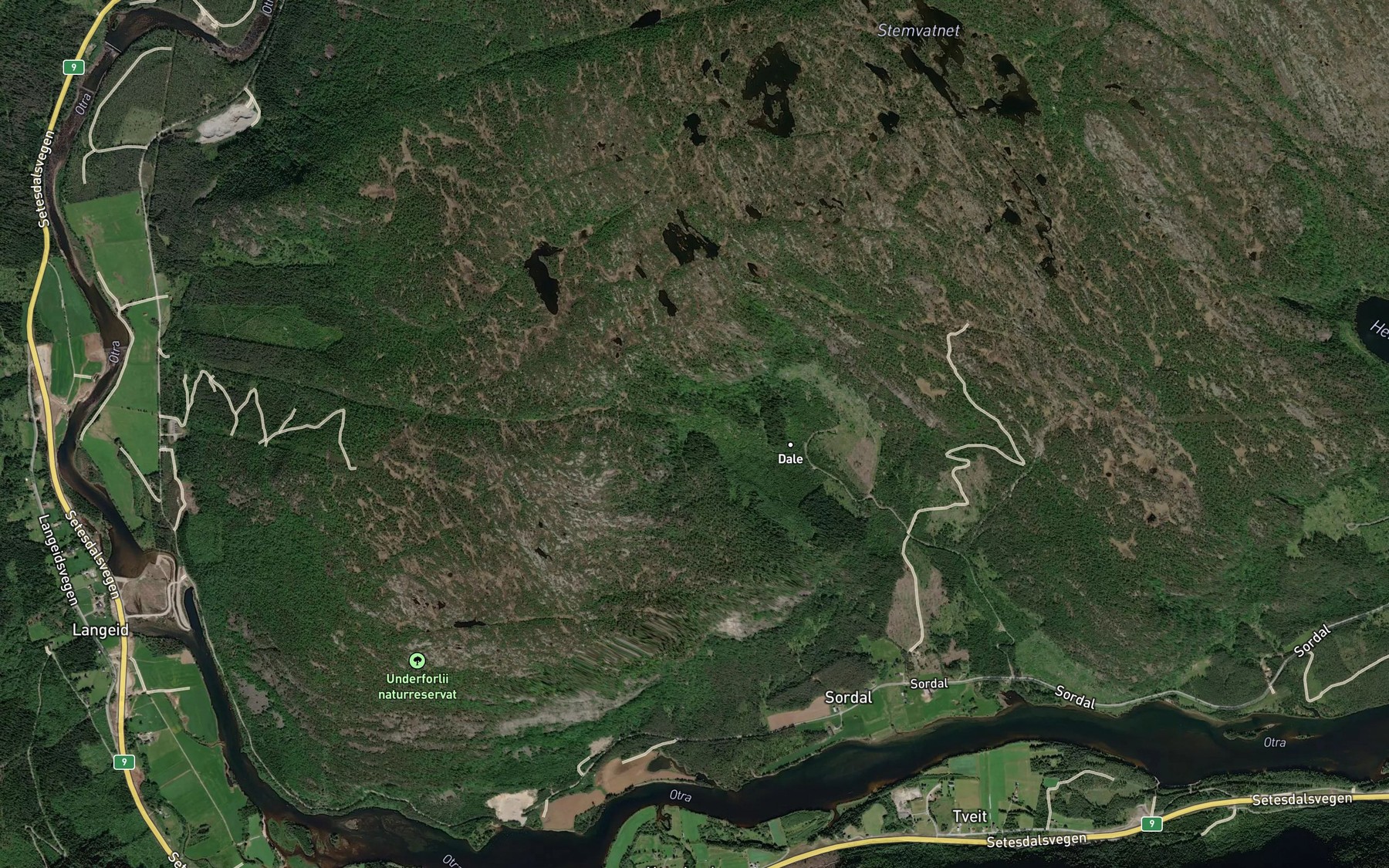 Satellite map of the Tagdalsbekken