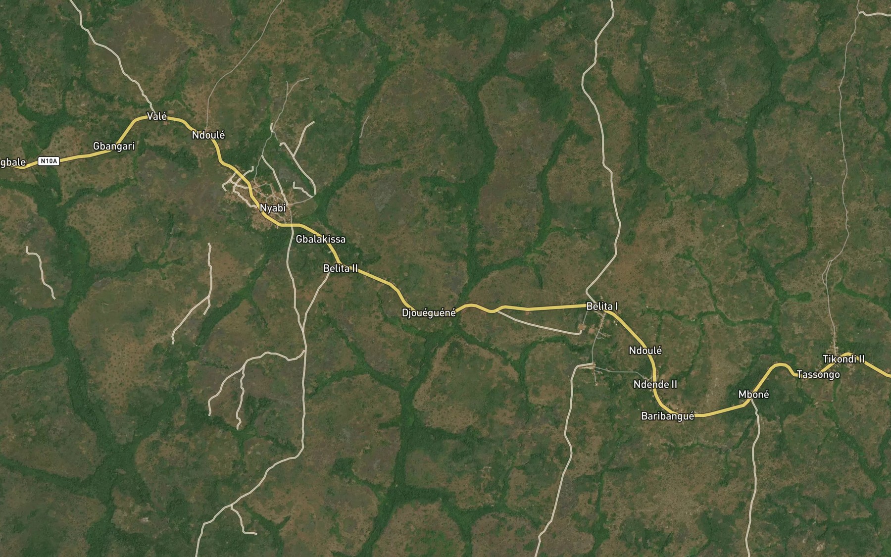 Satellite map of the Ndoule
