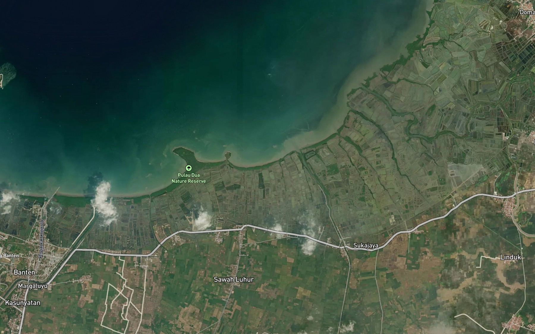 Satellite map of the Kali Bendungan