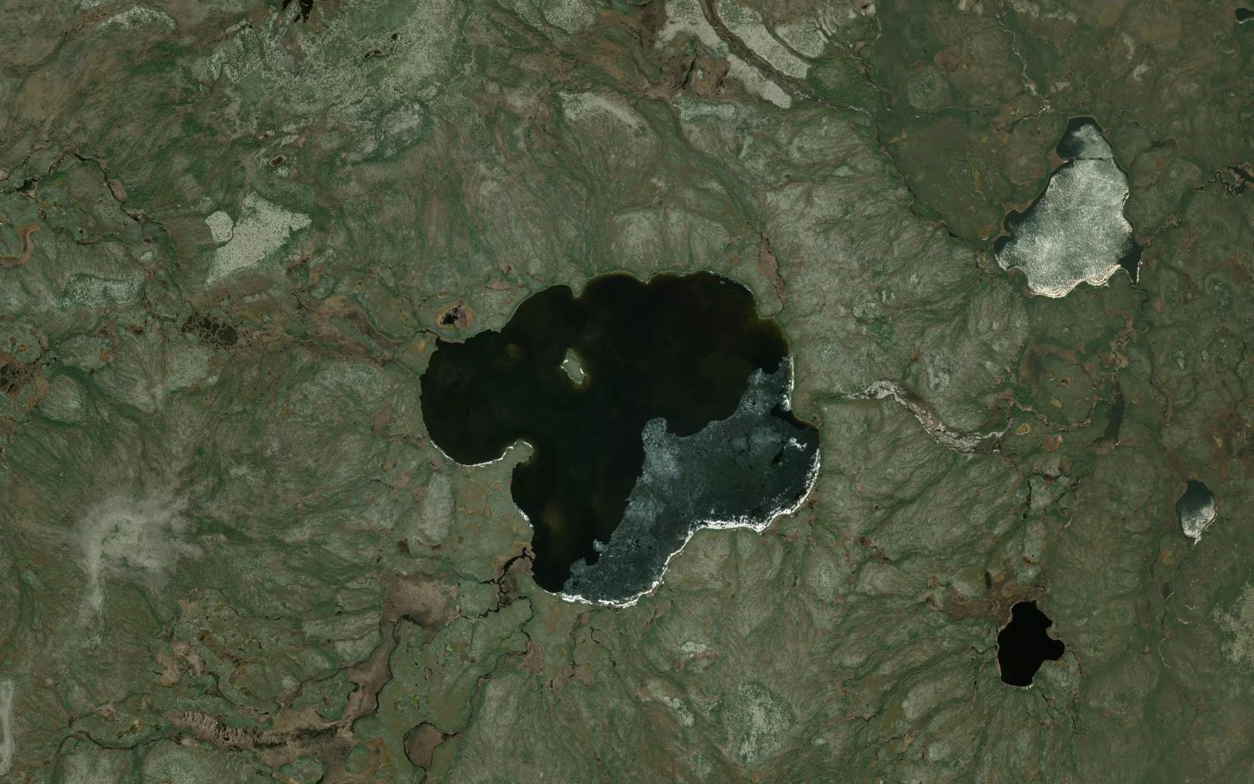 Satellite map of the Hollis Lake