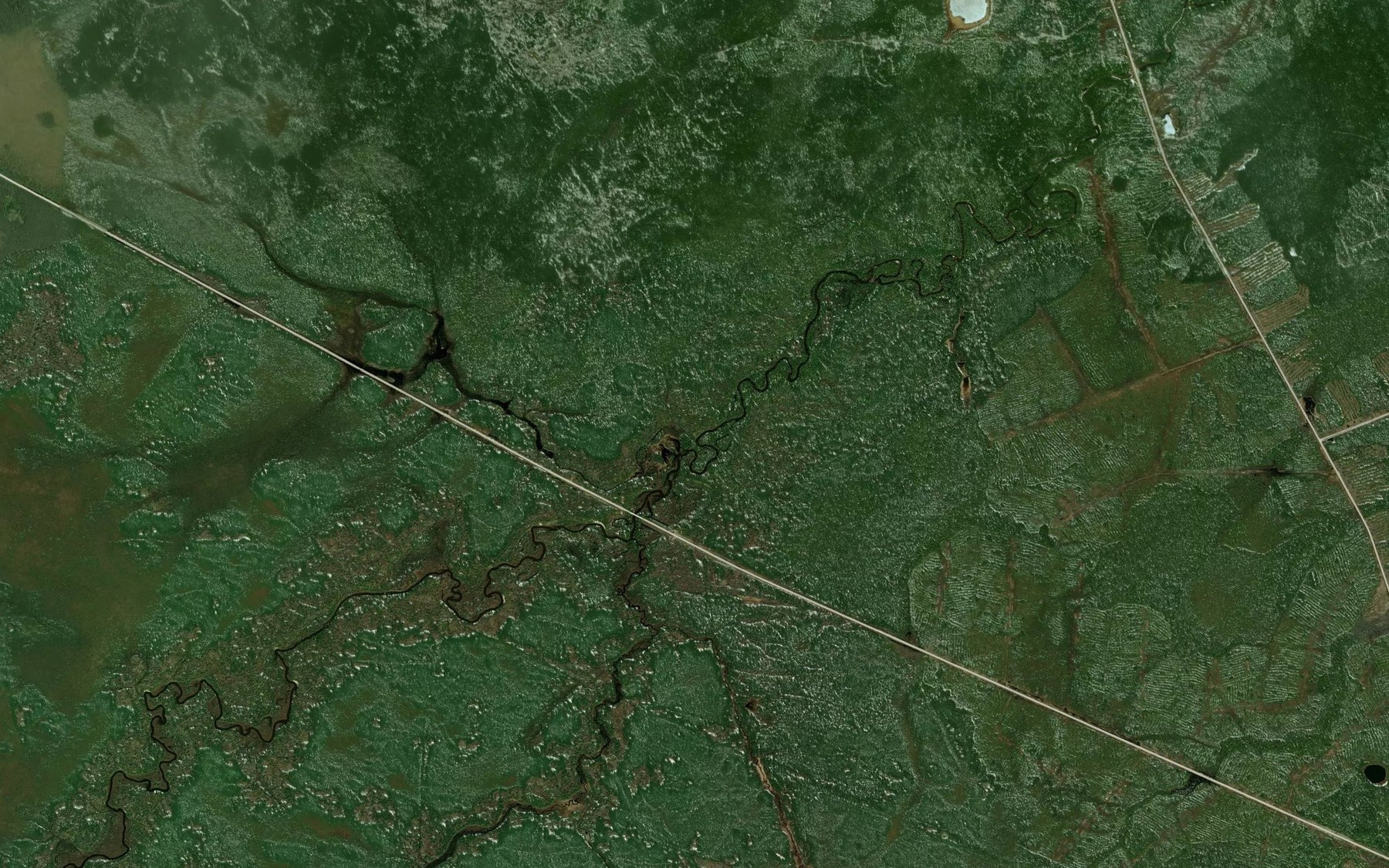 Satellite map of the Little Pitopiko River