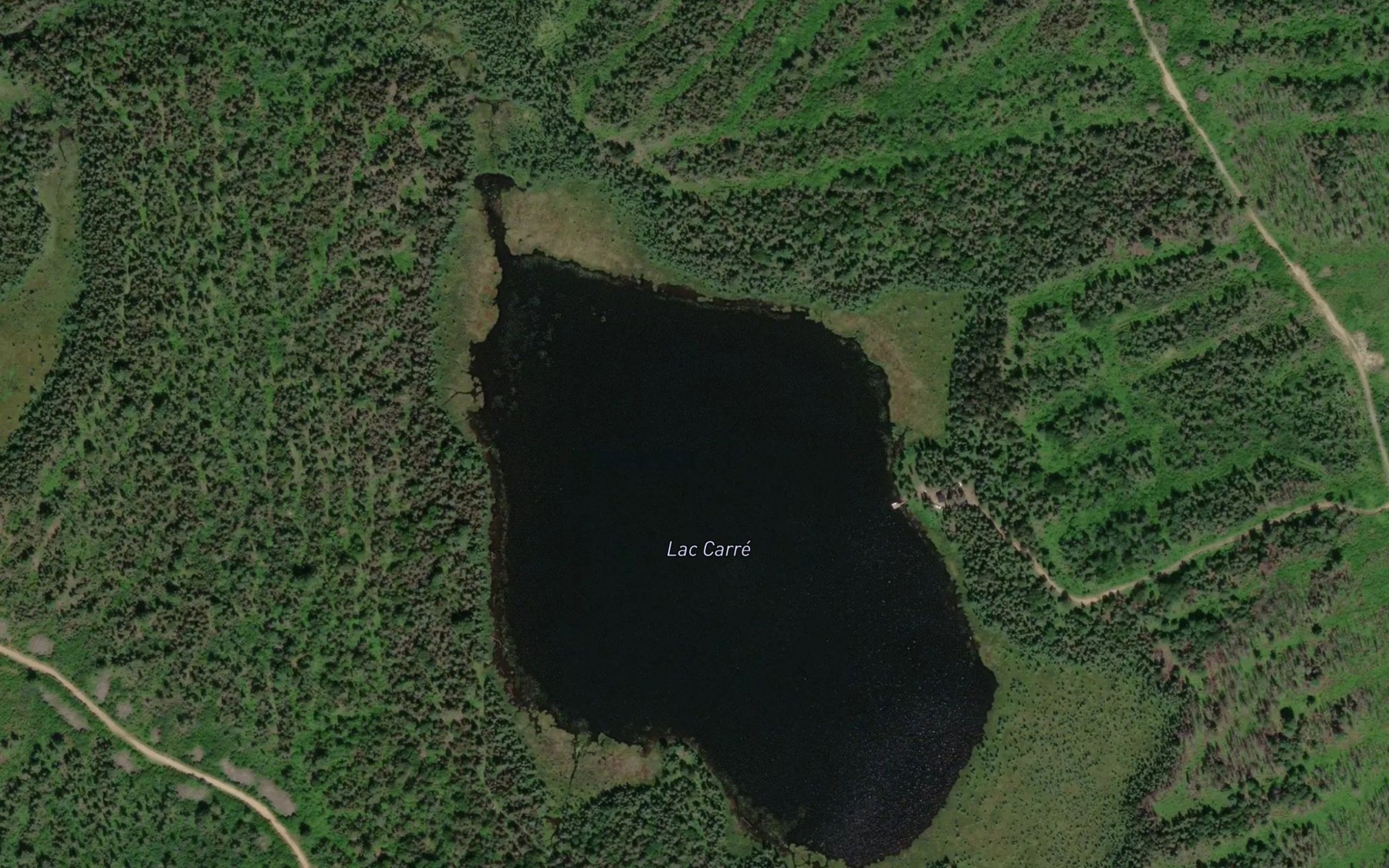 Satellite map of the Lac Carre