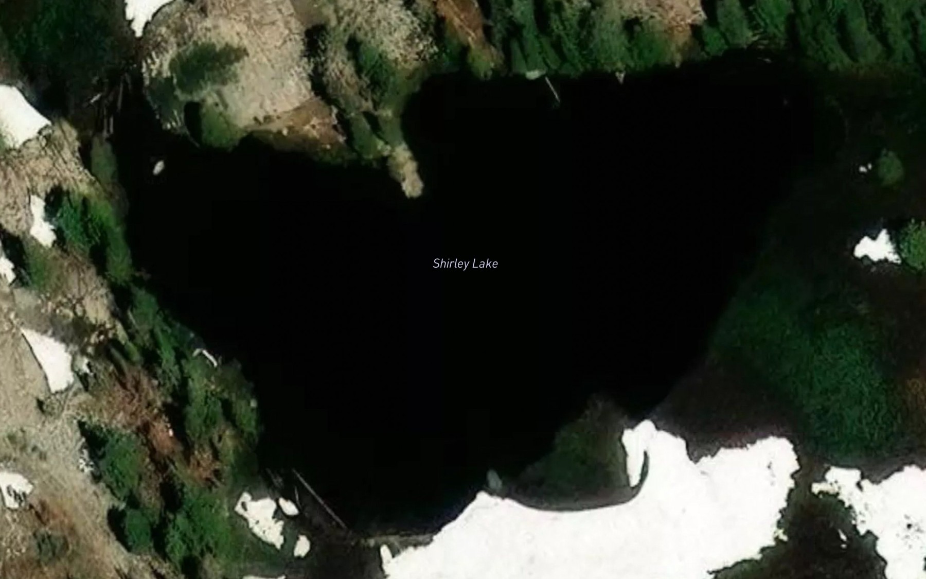 Satellite map of the Shirley Lake