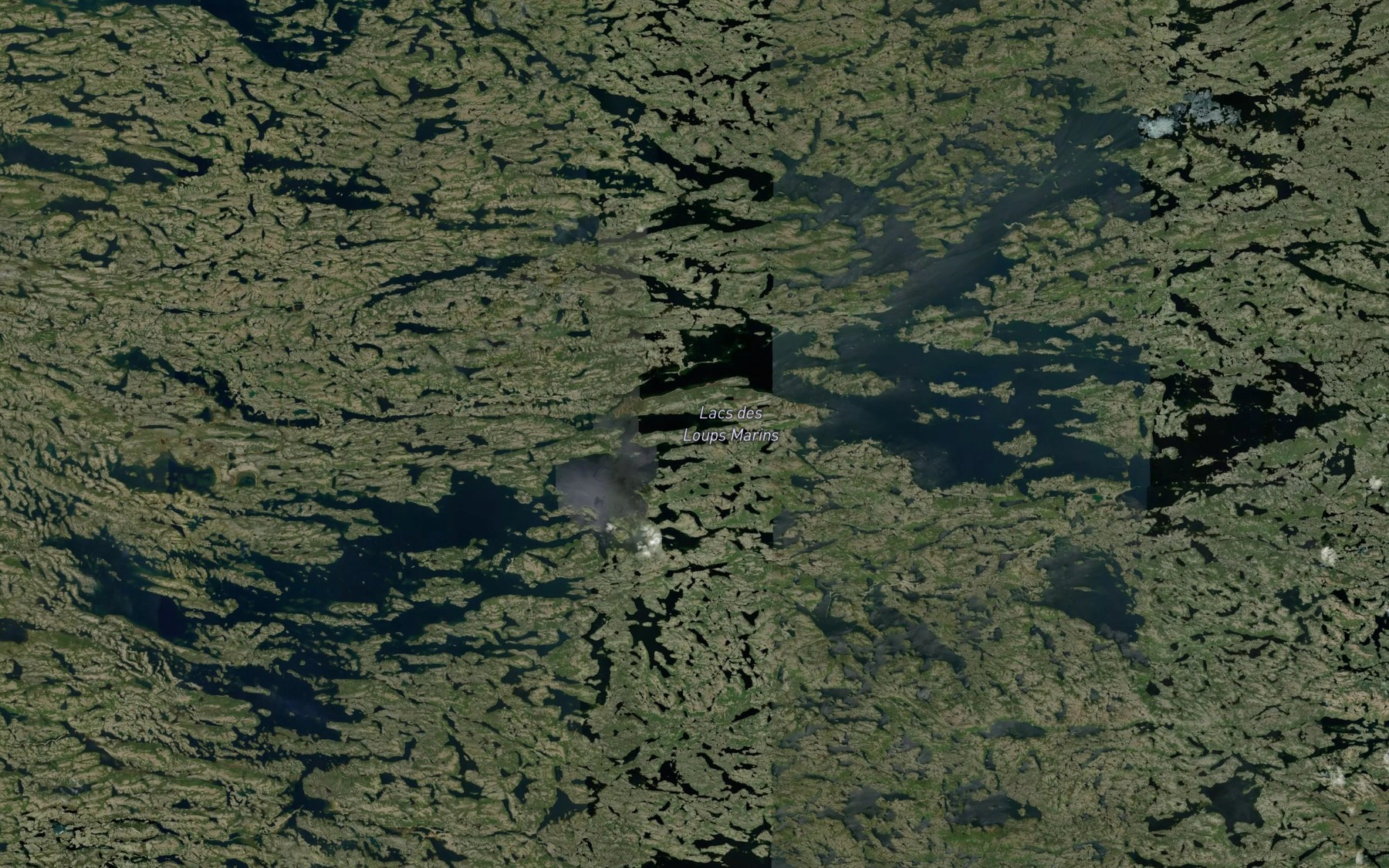 Satellite map of the Lacs des Loups Marins