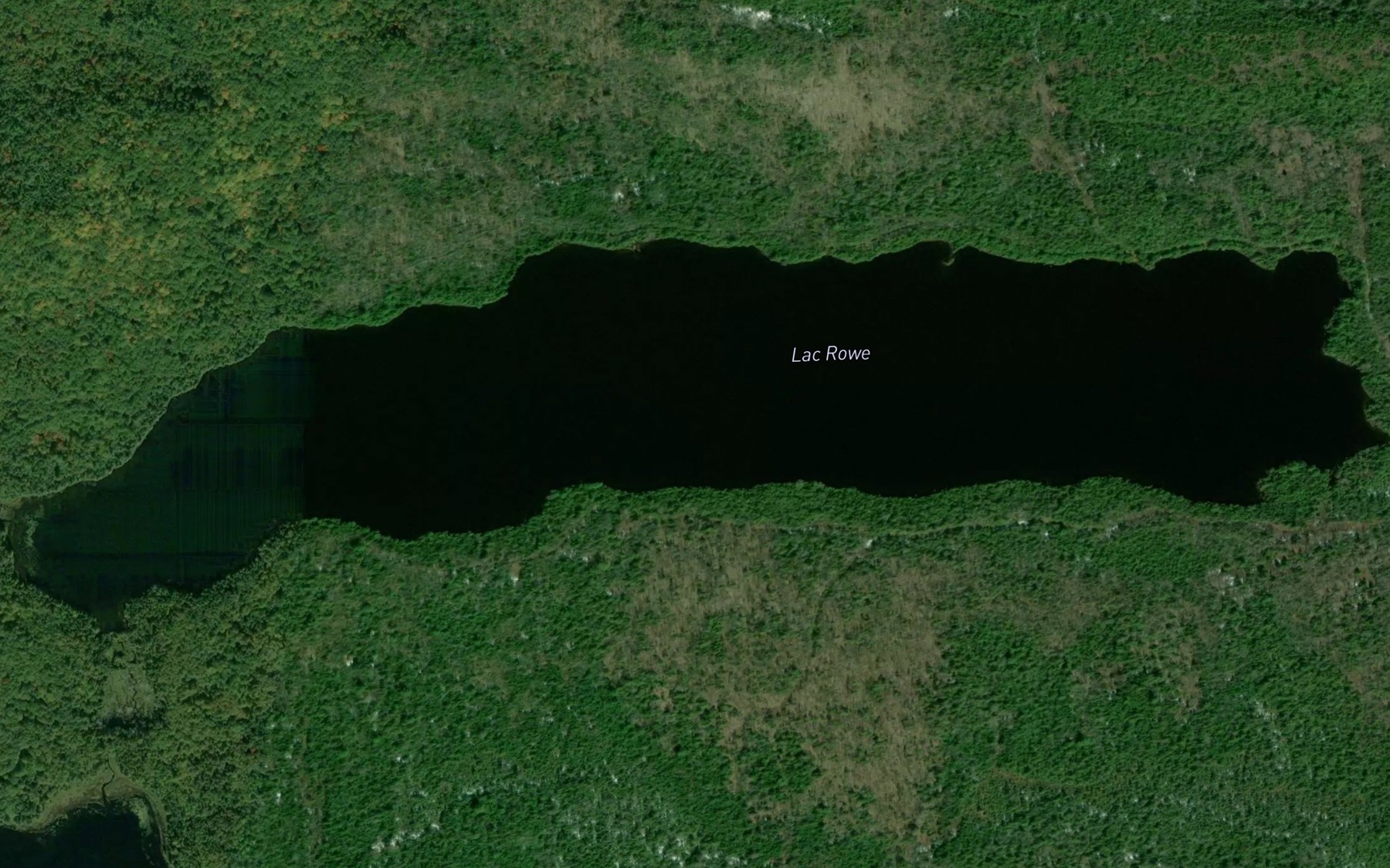 Satellite map of the Lac Rowe