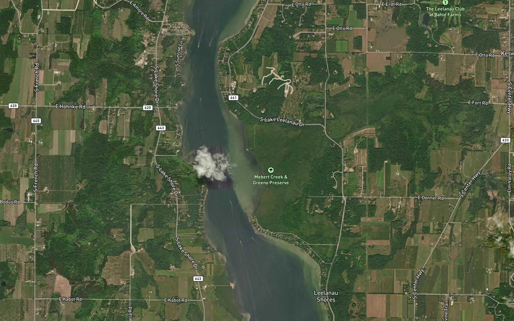 Satellite map of the Merbert Creek