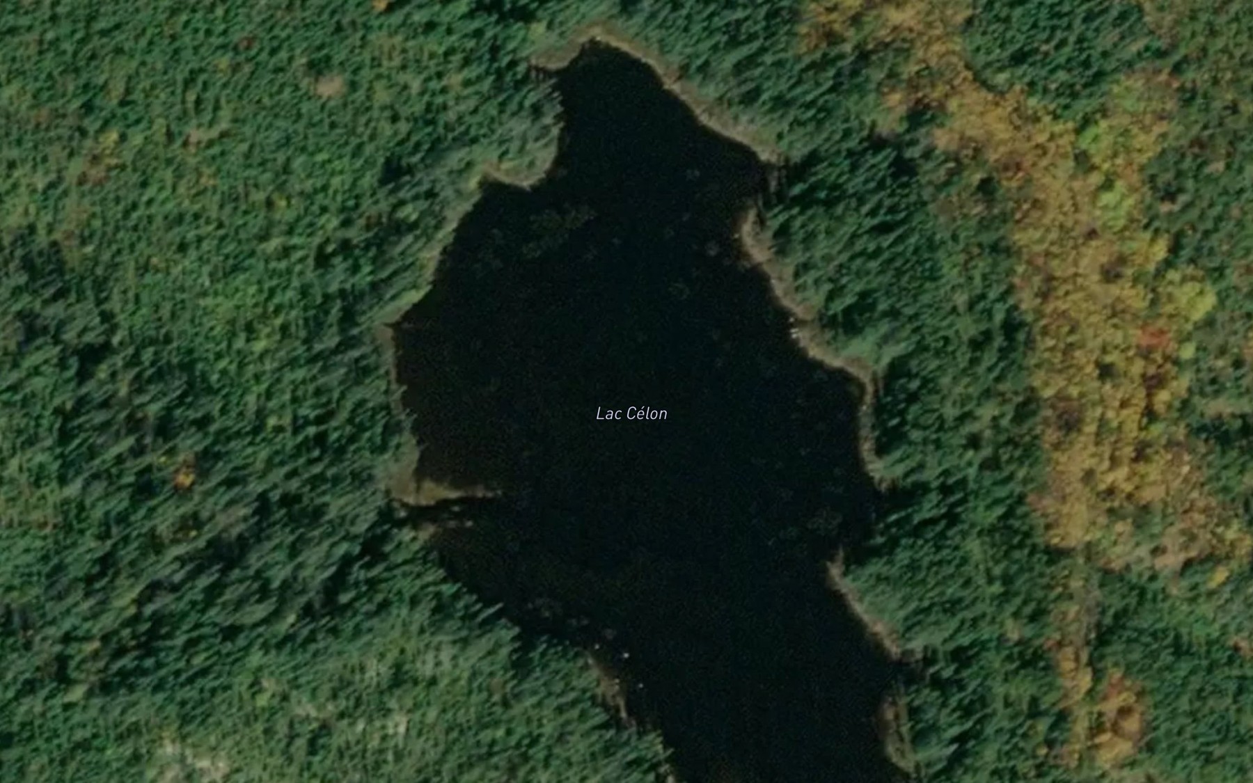 Satellite map of the Lac Celon