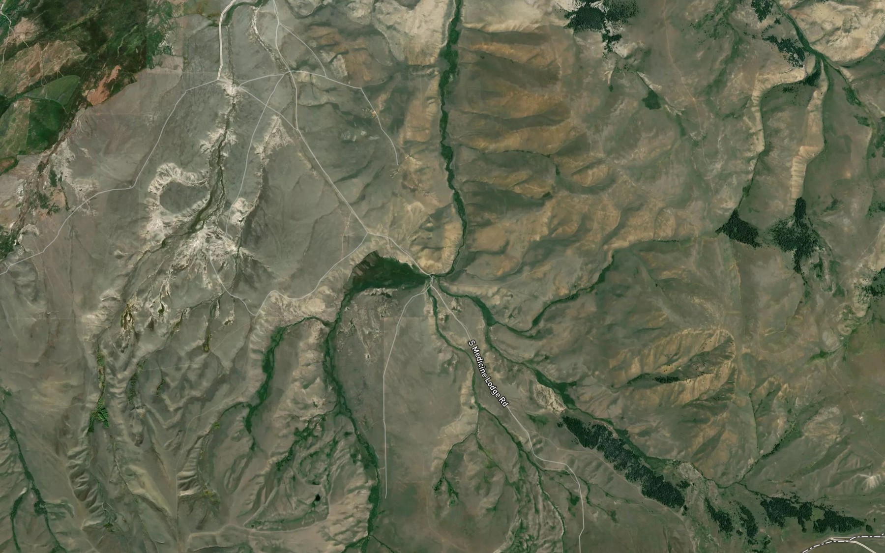 Satellite map of the Pine Creek